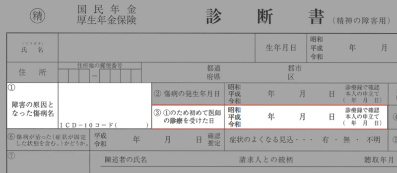 診断書①と③