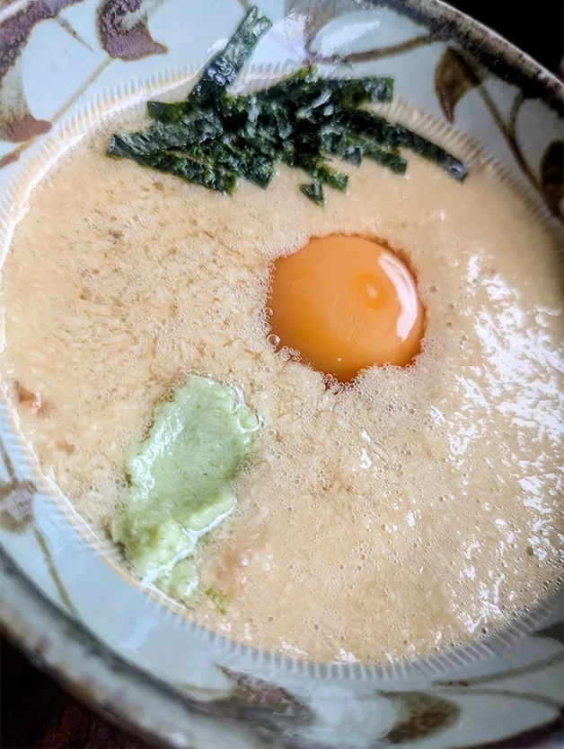 しっかり撮ったとろろの写真